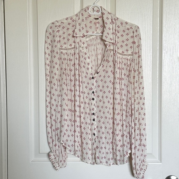 FREE PEOPLE: Long sleeve boho blouse - Size XS - Picture 1 of 7
